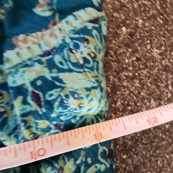 Prairie Boho Cottagecore puff sleeve flowy midi dress Sz S Angie vacation - Picture 7 of 7